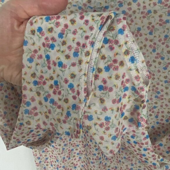 Revolve AFRM‎ Zadie Top Ditsy Summer Floral Size Medium Dollskill Sheer Top NEW - Picture 7 of 10